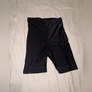 Black shiny disco high waisted bike shorts size XS/S